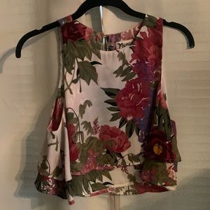 Show Me Your Mumu floral crop top size small